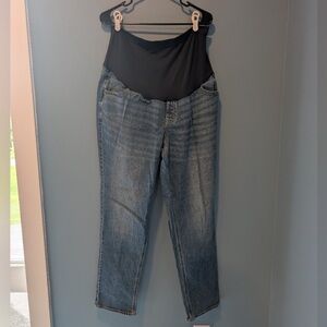 Old Navy Women's Straight Leg Jeans - Blue and Black